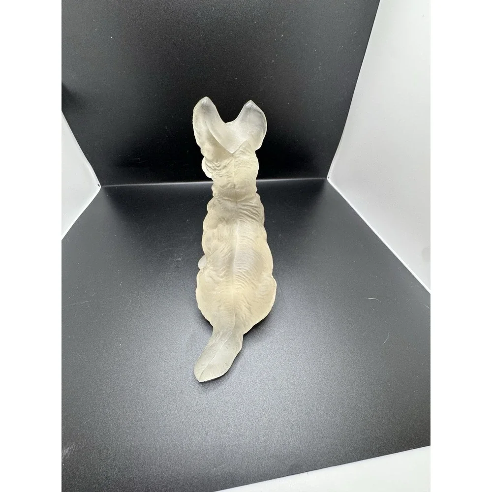 Vintage L.E. Smith Satin Frosted Glass Scottish Terrier Dog Figurine 4.5